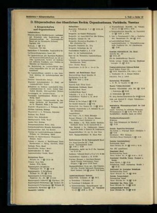 Körperschaften des öffentlichen Rechts, Organisationen, Verbände, Vereine