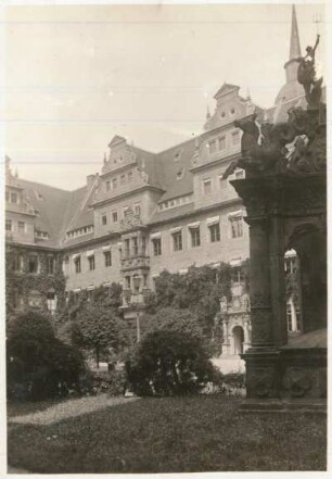 Merseburg, Schloss, Ansicht des Nordflügels über den Schlosshof