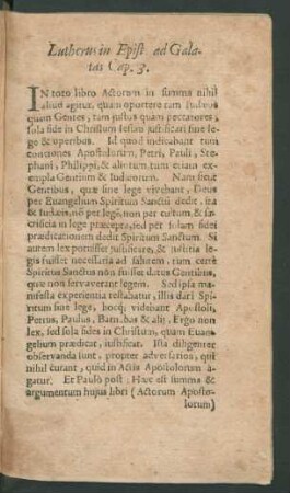 Lutherus in Epist. ad Galatas Cap. 3.