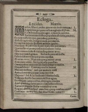 Ecloga. Lycidas. Moeris
