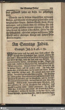 Am Sonntage Judica. Evangel. Joh. 8. v. 46-59
