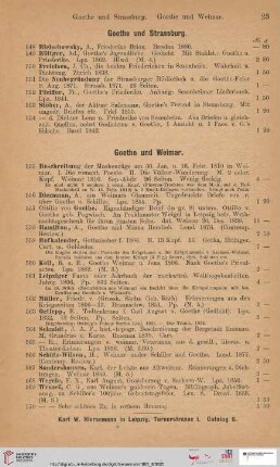 Goethe und Weimar (Nr. 555 - 631)