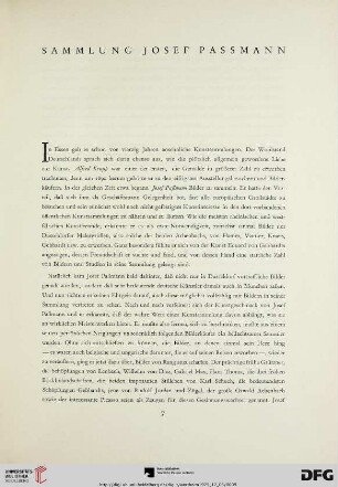 Sammlung Josef Passmann