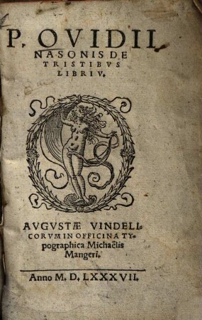 P. Ovidii Nasonis De Tristibvs : Libri V.