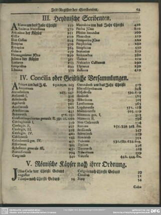 III. Heydnische Scribenten