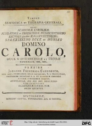 Theses Ex Semiotica Et Therapia Generali