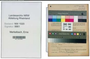 Entnazifizierung Erna Merkelbach , geb. 18.03.1889 (Fabrikant)