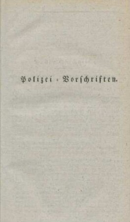 Polizei-Vorschriften.