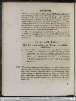 Zweyter Abschnitt. Von den innern Ursachen und Mängeln der geistlichen Wahlstaaten