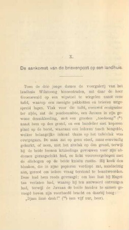 X. De aankomst van de brievenpost op een landhuis