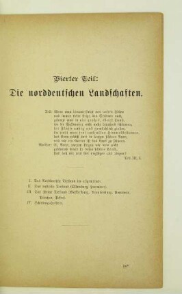 Vierter Teil: Die norddeutschen Landschaften