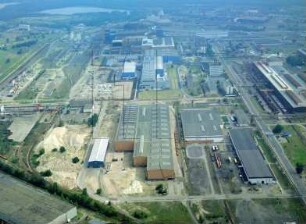Hüttenwerk "EKO Stahl" in Eisenhüttenstadt : Blickrichtung Nordosten