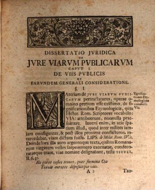 Dissertatio iuridica de iure viarum publicarum