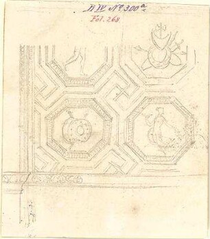 Walther, Conradin; u. a. Deutschland; Italien; Sammlung Conradin Walther: Band IV, Nr. 246 - 301 (fol. 215 - 269) - Dekoration (Detail)