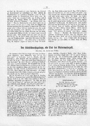 Der Stiefelknechtgalopp, ein Lied der Biedermeierzeit