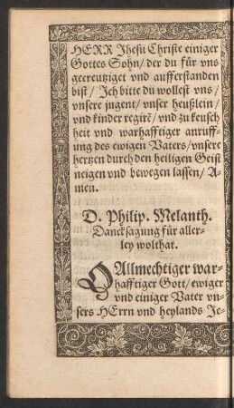 D. Philip. Melanth. Dancksagung für allerley wolthat.