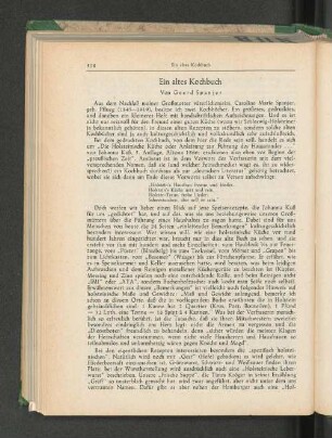 Ein altes Kochbuch