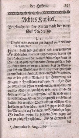 Achtes Kapitel. Begebenheiten der Catten nach der varischen Niederlage.