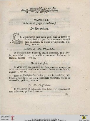 Notitiae hubarum in pagis variis