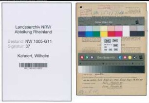 Entnazifizierung Wilhelm Kahnert , geb. 07.07.1904 (Kolonnenfuehrer)