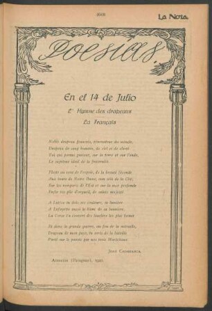 Poesías : En el 14 de julio