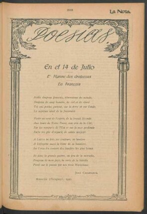 Poesías : En el 14 de julio