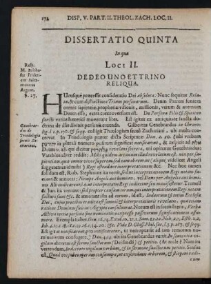 Dissertatio Quinta