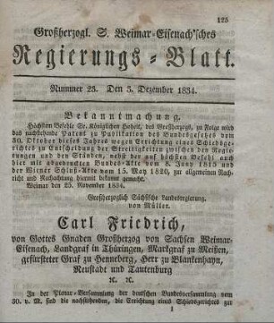 Nr. 23 : 3. Dezember 1834