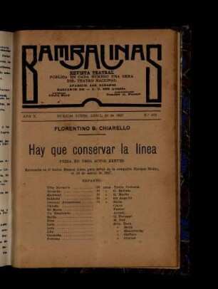 Hay que conservar la linea : pieza en tres actos breves