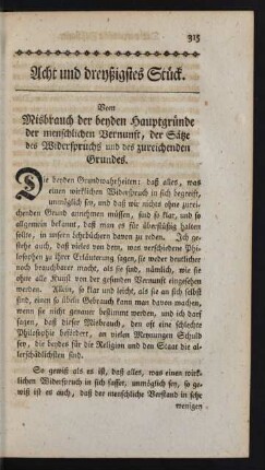 Acht und dreyßigstes Stück