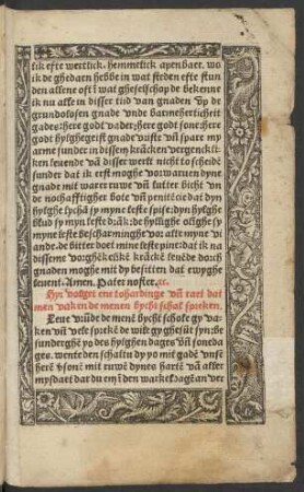 Hyr volget ene tohardinge und raet dat men vaken de menen bycht schal spreken.