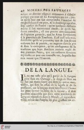 De la langue
