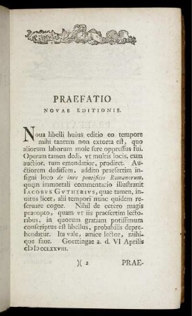 Praefatio novae editionis.