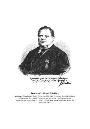 Tafel: Ferdinand Albert Günther