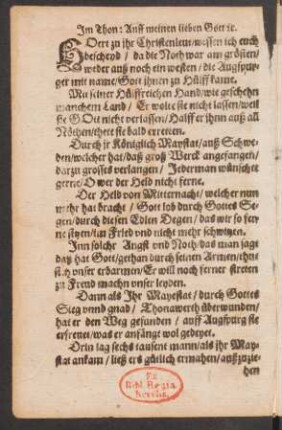 Hoert zu jhr Christenleut/ wessen ich euch || bescheyd/