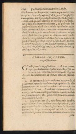 Glossa, In Verbo, impossibilitate.