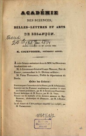 Séances publiques. 1834, 28. jan.
