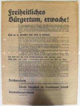 Propagandaflugblatt der deutschen Staatspartei zur preußischen Landtagswahl 1932