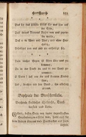 Beyspiele der Menschenliebe