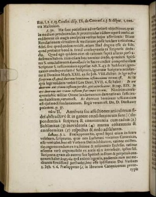 II. Attributa seu affectiones articulorum fidei abstractive & in genere consideratorum sunt [...]