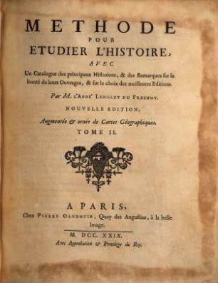 Méthode pour étudier l'histoire, 2