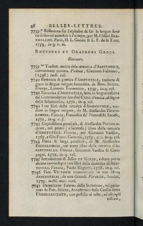 48-83, Rhéteurs et Orateurs