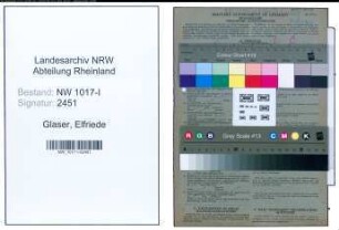 Entnazifizierung Elfriede Glaser , geb. 08.01.1891 (Angestellter)