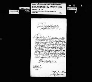 Übertragung der Schankkonzession in Steinfeld auf Hans Adam May sowie Besteuerung desselben