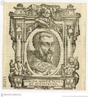 Giorgio Vasari: Delle vite de' più eccellenti pittori, scultori et architetti, In questa nuova edizione diligentemente reviste, ricorette, accresciute (...). Parte terza, Primo volume. Bologna: Evangelista Dozza, 1647, Simone Mosca, Porträt