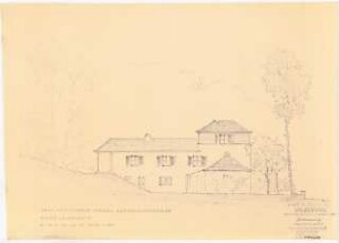 Garten Noebel, Berlin-Frohnau: Ansicht Nordost 1:100 (Zeichnung des Architekten)
