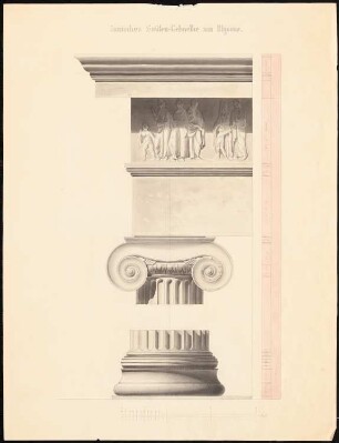 Illyssos-Tempel: Ionisches Säulengebälk