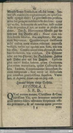 Hierauf folgen einige Episteln