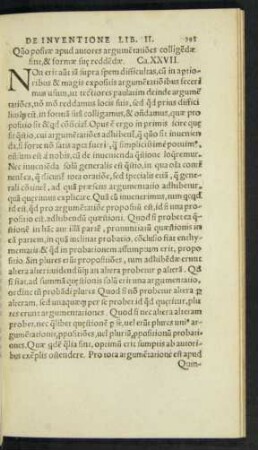 Quomodo positae apud autores argumentationes coligendae sint ... Ca. XXVII.