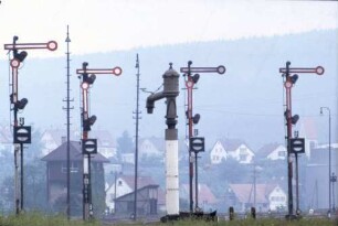 Rottweil Bahnhofsausfahrt Süd Ausfahrsignale Wasserkran preußischer Bauart Stw 2